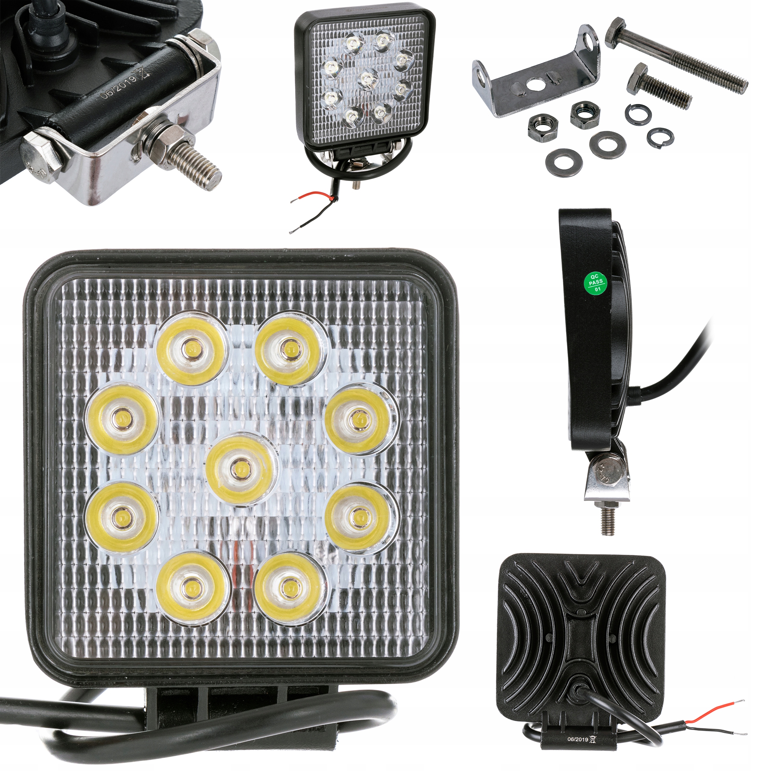 

Lampa robocza Led 27W 12V 24V 2100Lm 9-LED ciągnik