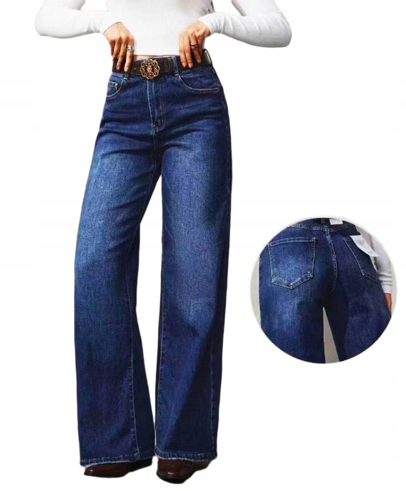 M.sara Džínové Kalhoty Rovné Široké Nohavice Švédské Vintage Pásek 44 XXL