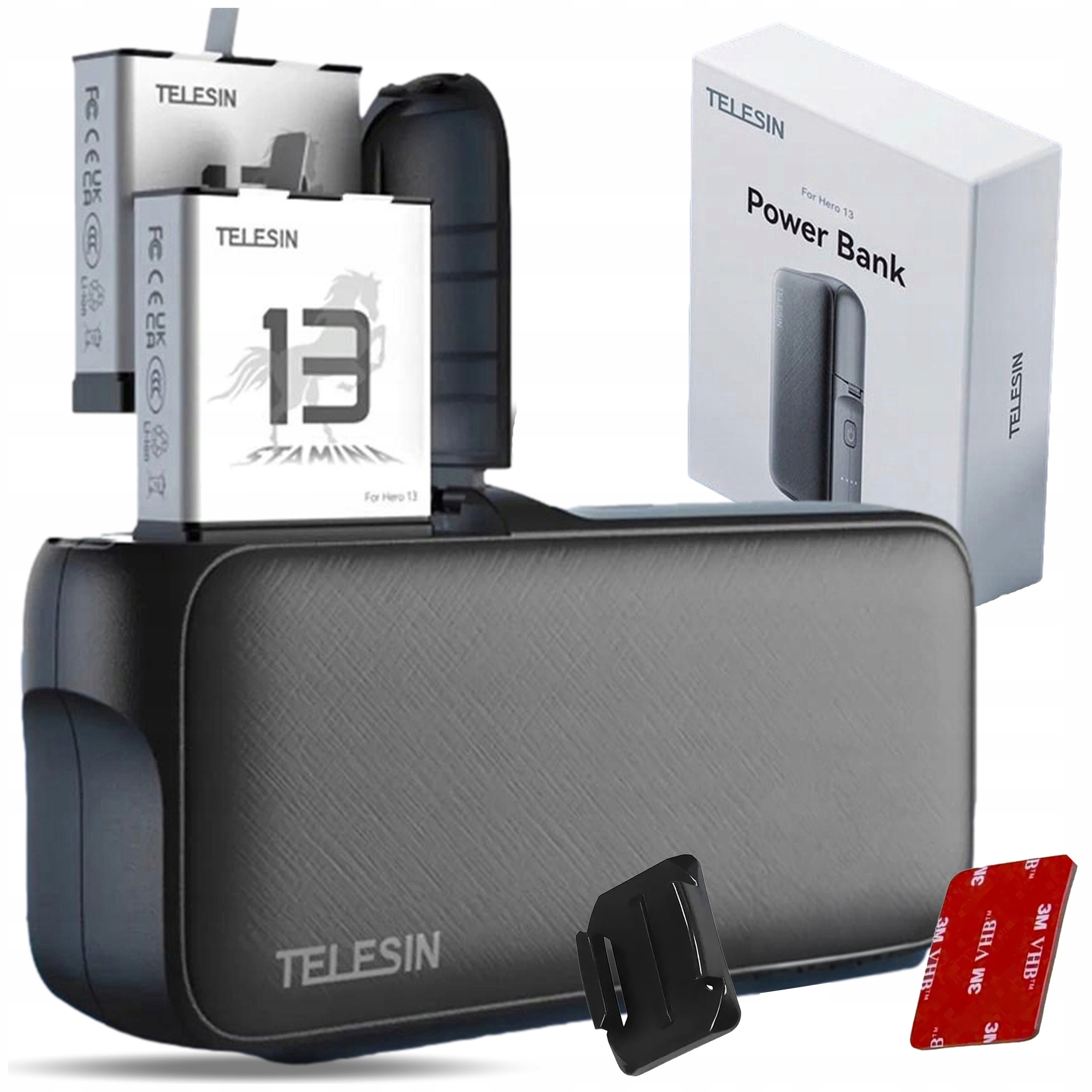 Nabíječka s powerbankou Hub Telesin 10000 mAh pro GoPro 13 Držák Upevnění