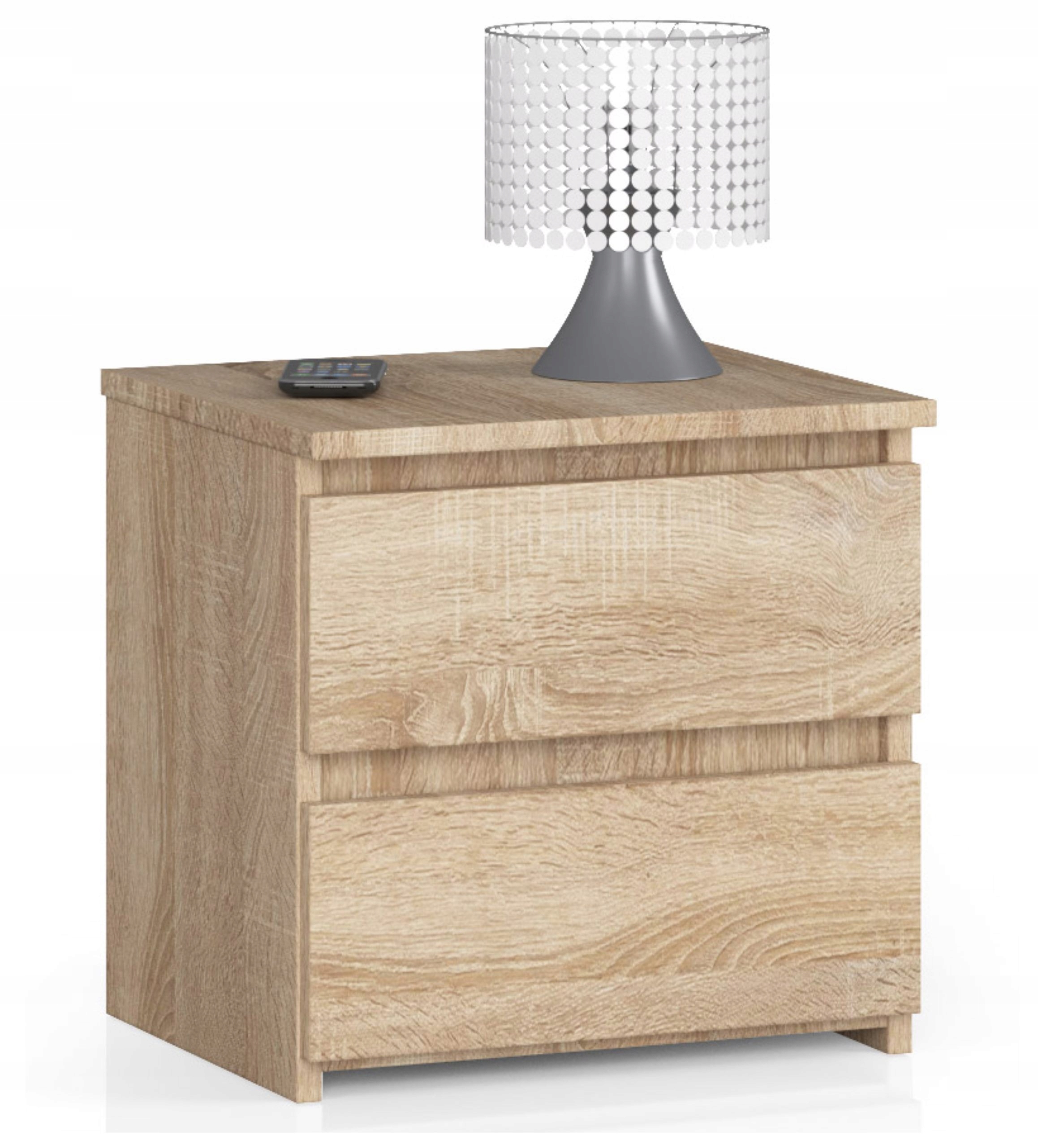 Szafka nocna CL2 dąb sonoma stolik 40cm 2szuflady AKD