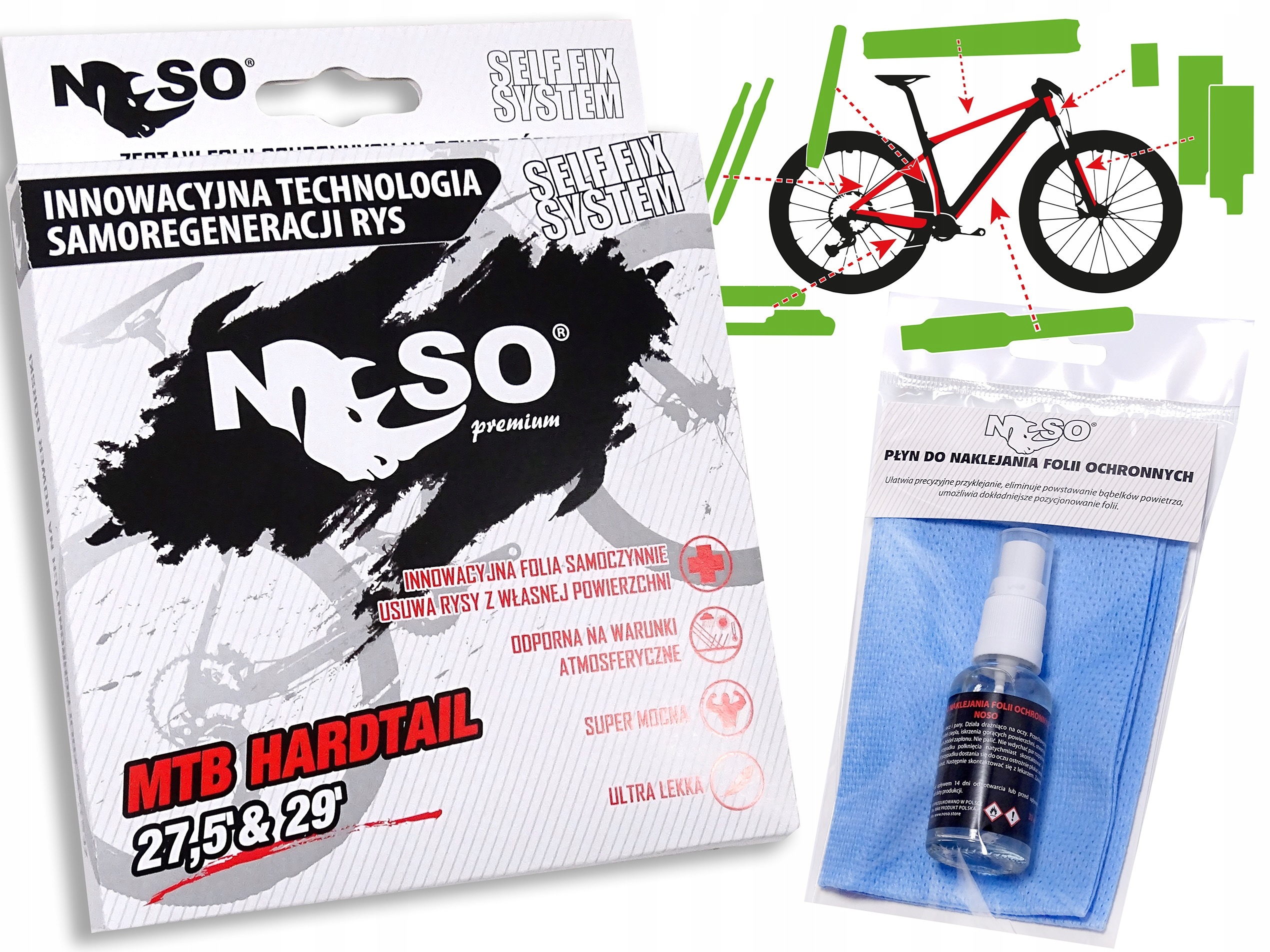 Fólie na Mtb kolo Hardtail sada XXL|fol Mat s-reg Ppfh Premium