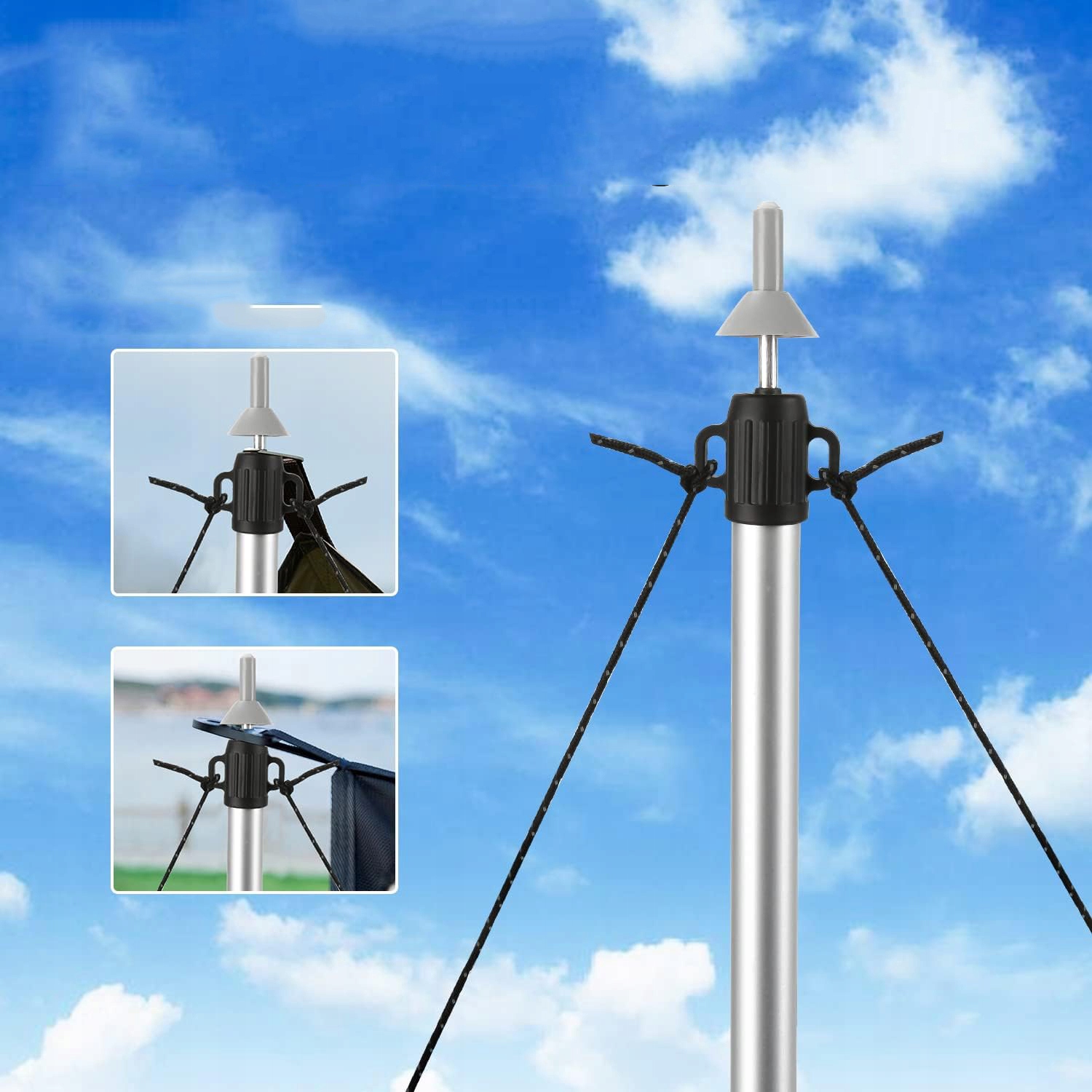 DRĄŻKI DO PLANDEKI, ZESTAW 4 SZTUK, ALUMINIOWE DRĄŻKI NAMIOTOWE DO PLANDEKI EAN (GTIN) 6953416295635