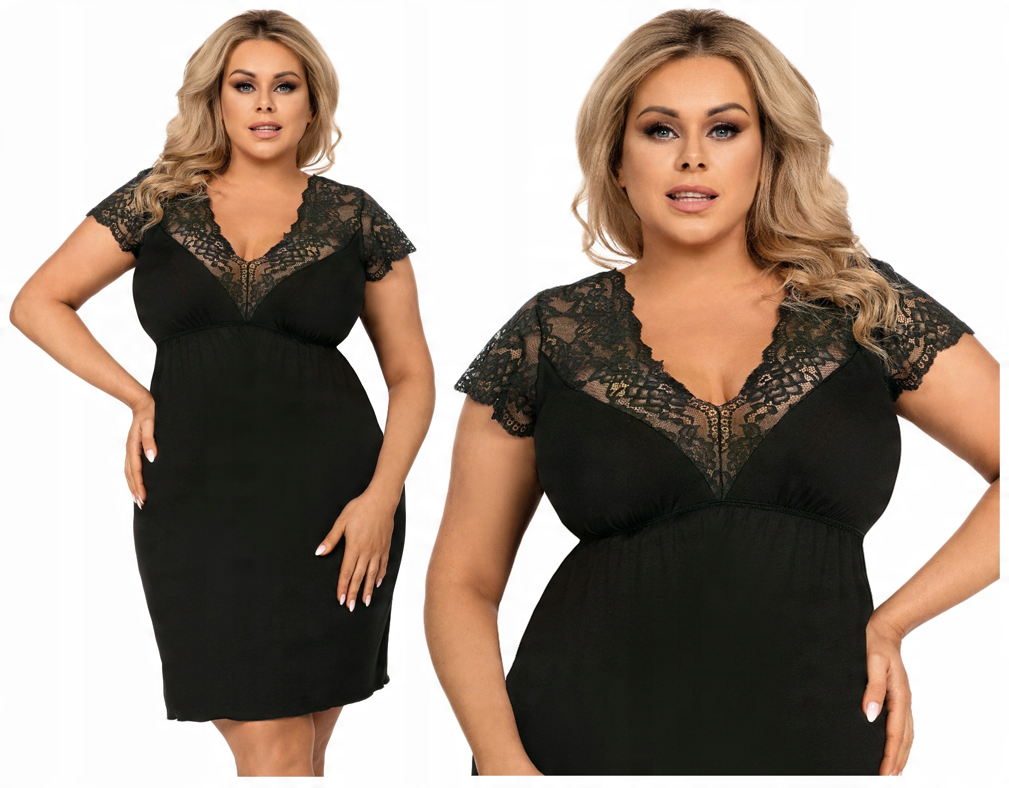 

koszulka nocna Donna Tess w1 wiskoza koronka - 4XL