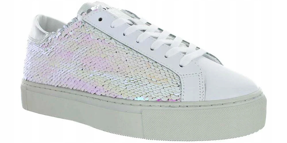 D.a.t.e. Dámské polobotky Vertigo Paillettes White velikost 39 Kožené