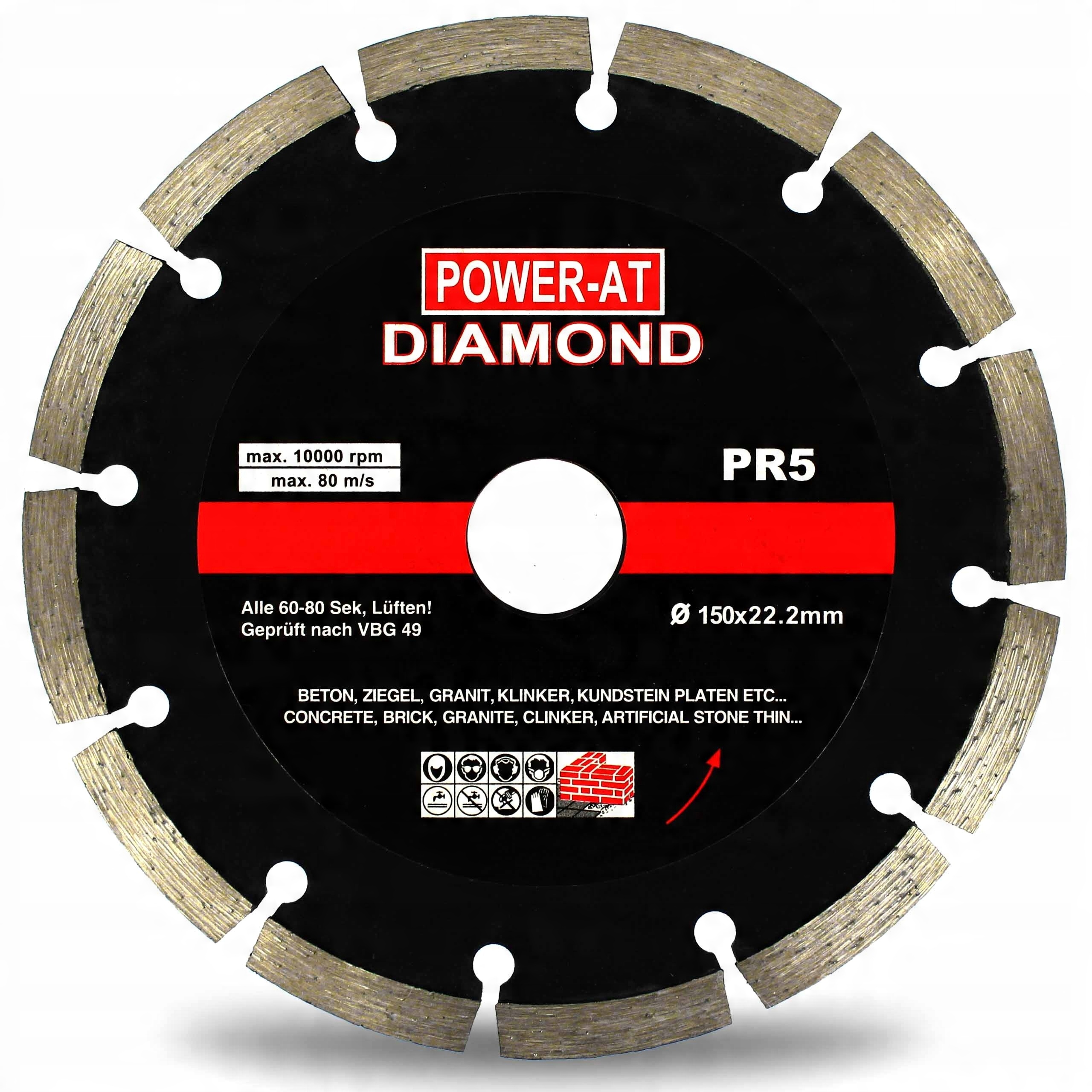 

Tarcza Diamentowa 150 x 22,2 Bruzdownica Power-at
