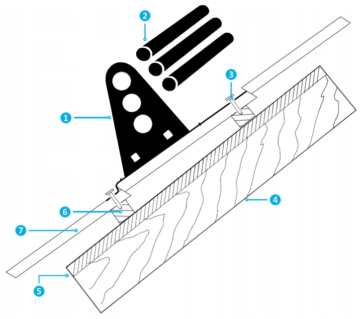 Ochrona rurowa przed śniegiem do blachodachówek Długość 150 cm