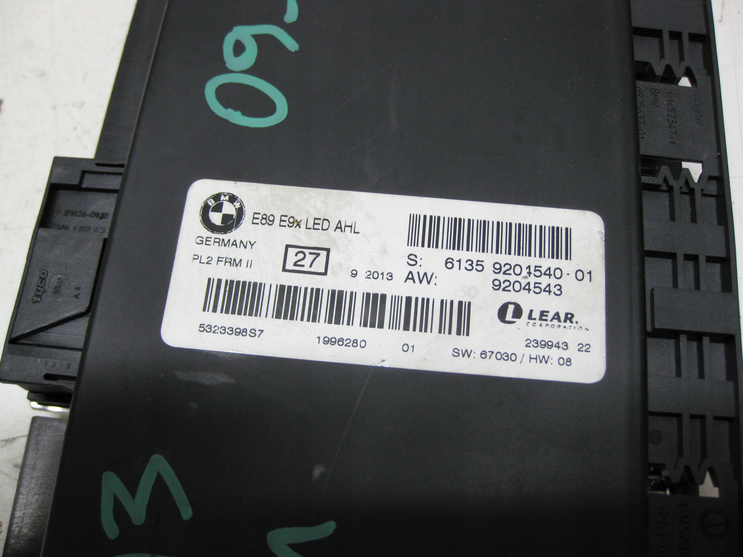 BMW E91 2.0 D 09R modulo Centralina luci 9204540