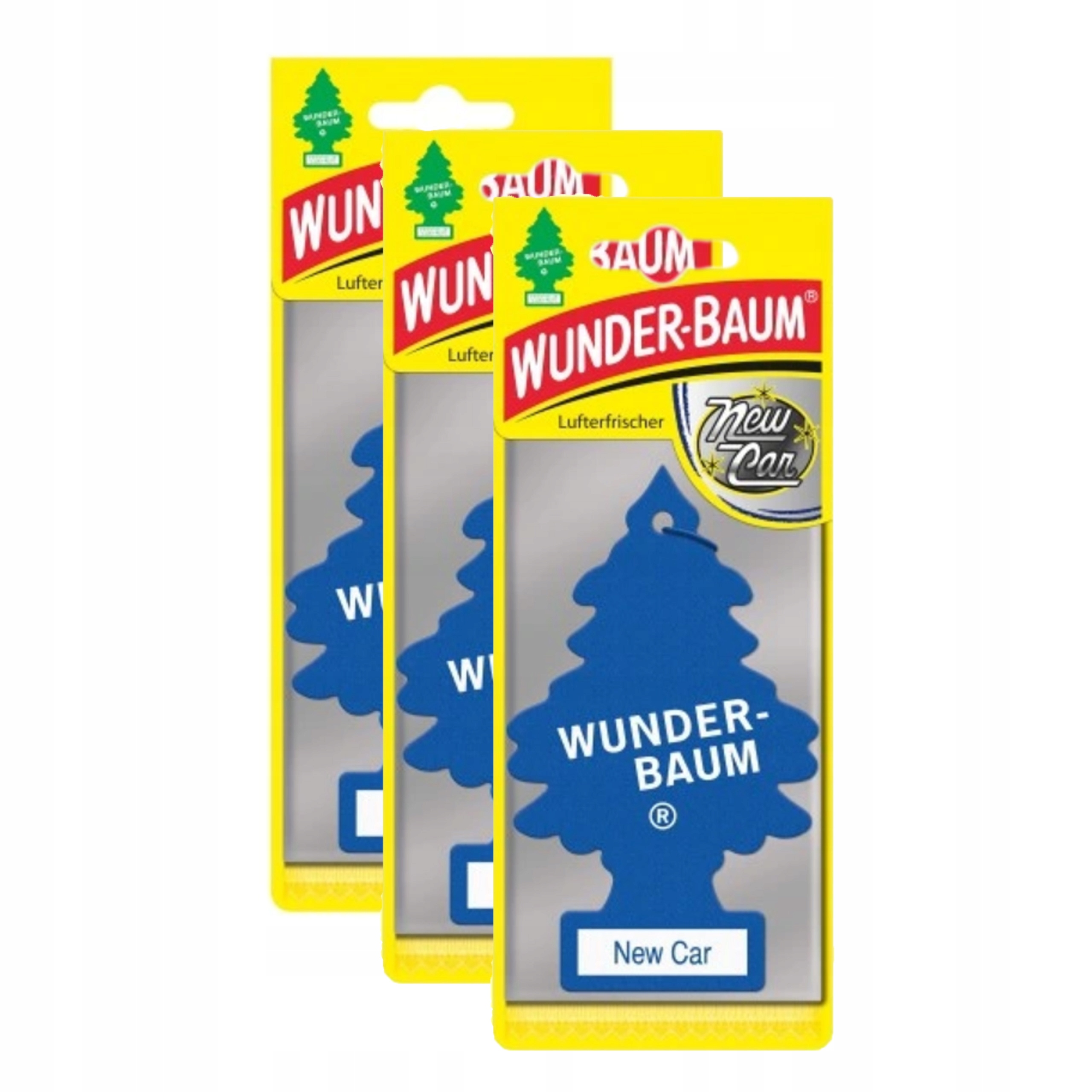 Wunder-Baum New Car choinka zapachowa 3 szt do auta