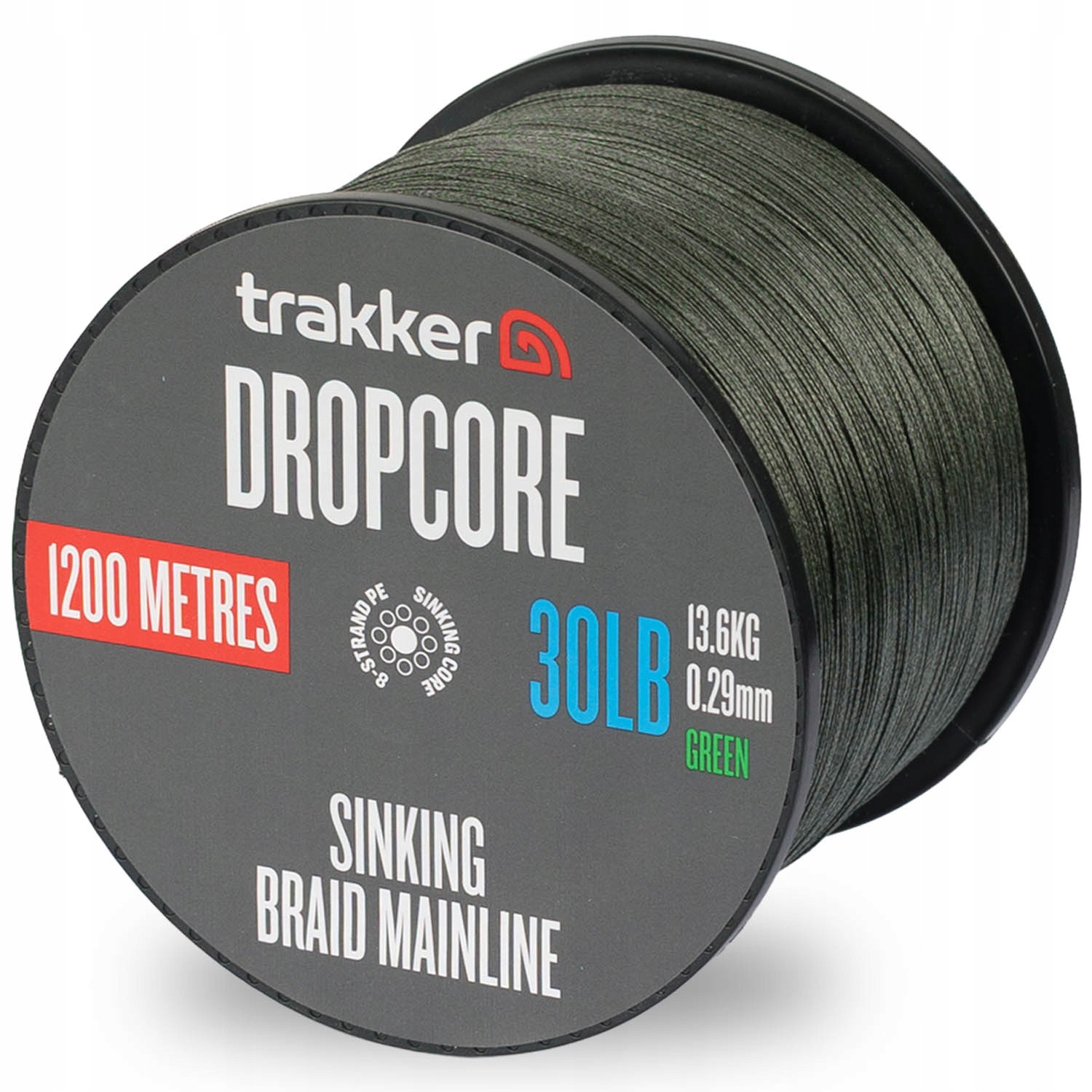 Plecionka Trakker Dropcore Braid 30lb 13.6kg 0.29mm 1200m Green