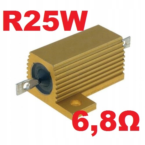 

Rezystor z radiatorem 6,8ohm 25W 5%