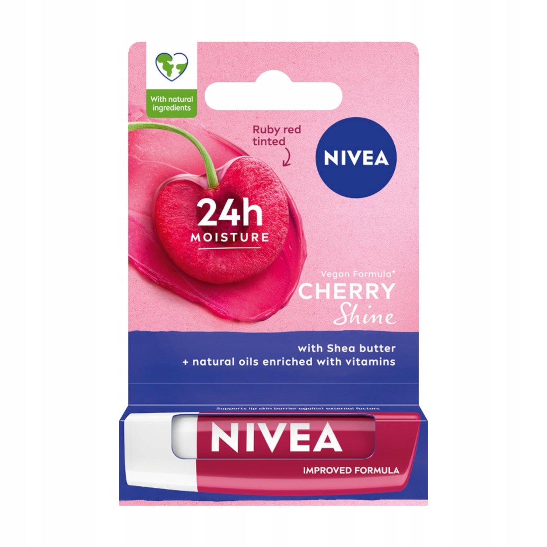 NIVEA Cherry Shine Pielęgnująca Pomadka do Ust 4,8 g
