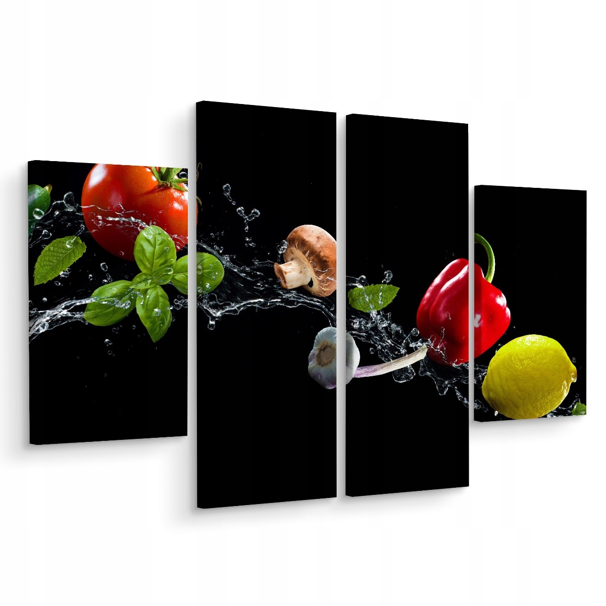 Obraz 4 Částečné kapky vody Zelenina 3D 160x120