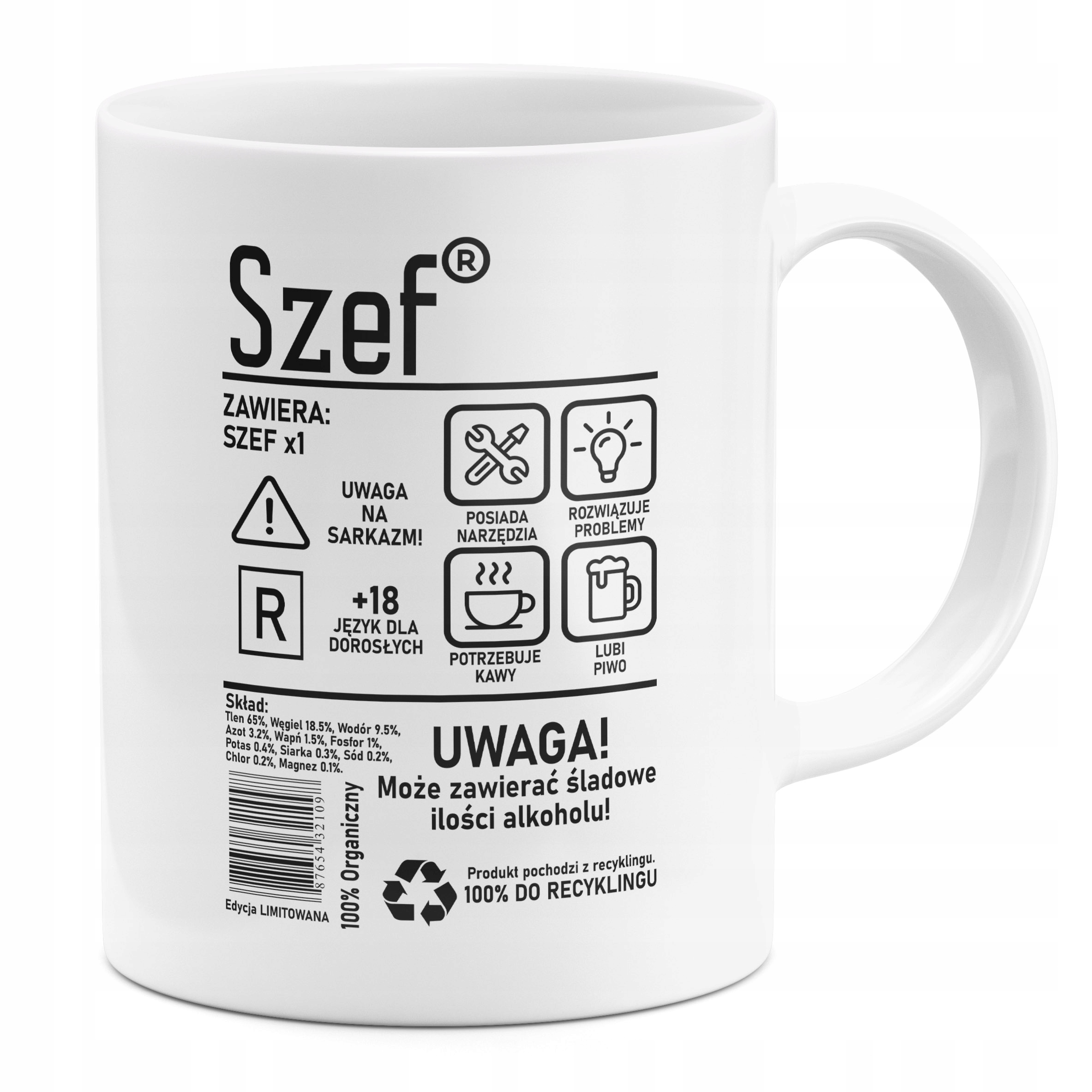 

Kubek Dla Szefa Etykieta Szef Boss