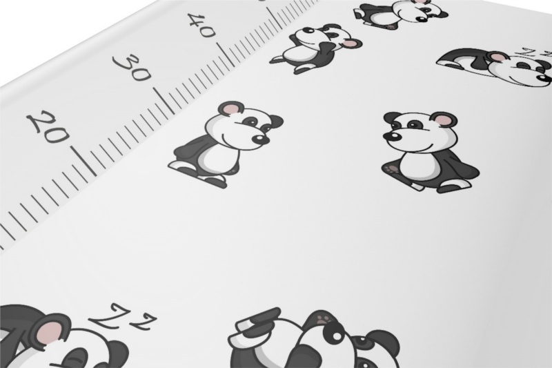 USZTYWNIONY PRZEWIJAK 70x47 ŁÓŻECZKO PANDY CZARNE Kod producenta CZAS BOBASA 2 0257