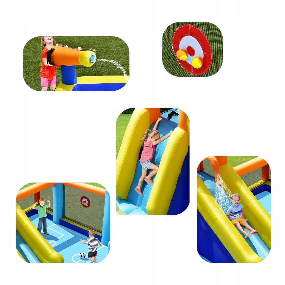 Dmuchany plac zabaw dla dzieci 465 x 500 x 200 cm Materiał dominujący inny