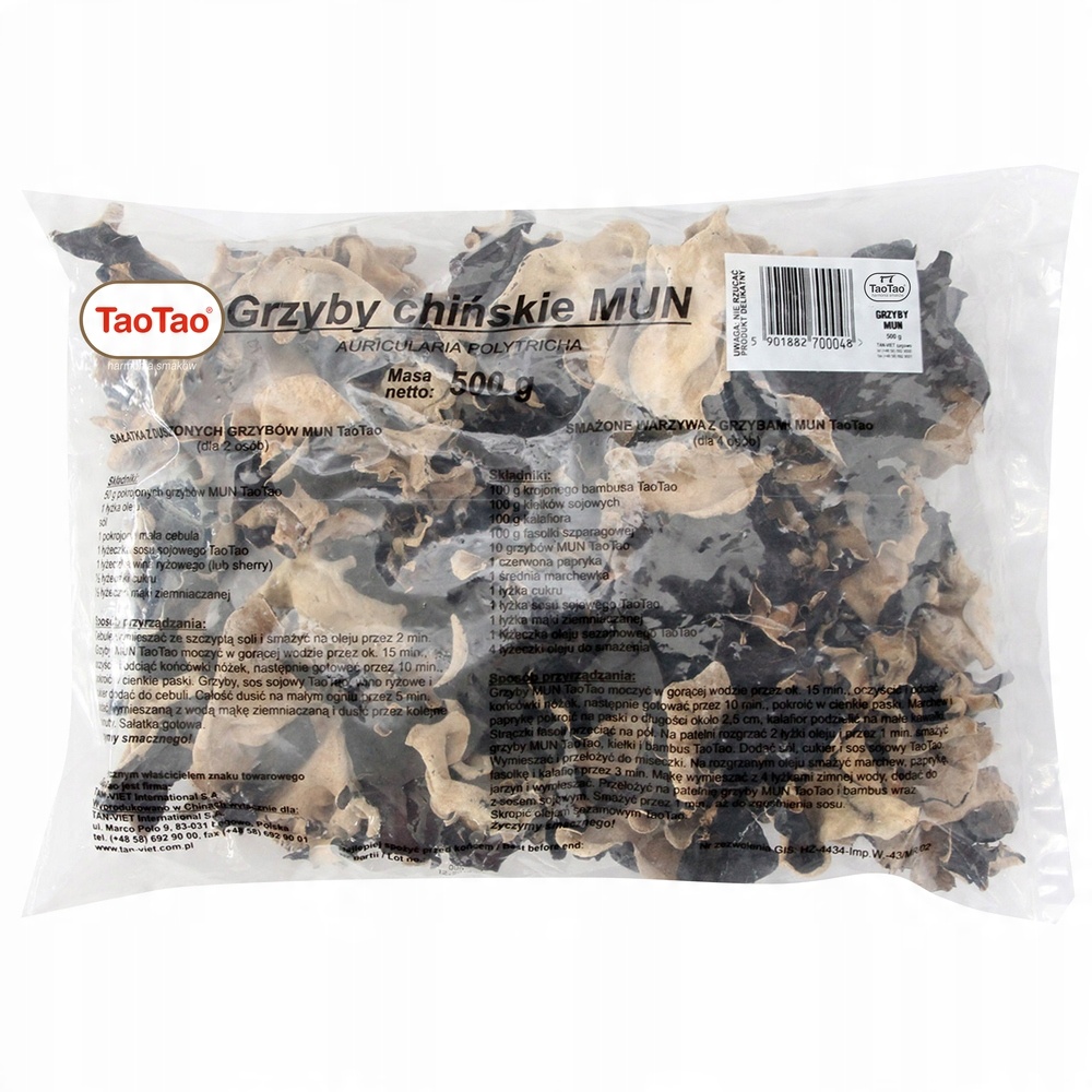 

Grzyby Mun Chińskie Tao Tao 500G