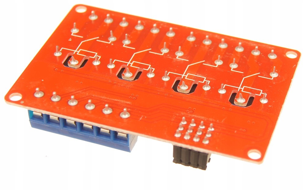 Moduł przekaźnika 4 kanały z opt 12V 10A 250V Model 12V 10A 250V