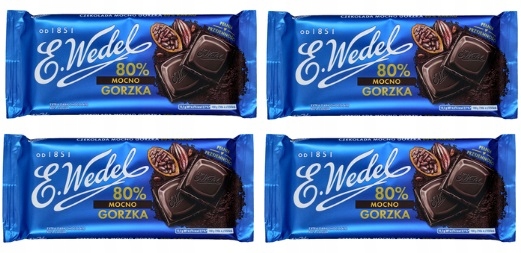 Levně 4x 80g Wedel hořká Čokoláda 80%