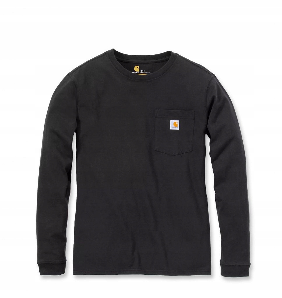 Carhartt tričko WK126 s dlouhým rukávem, bavlna, černá, Xs