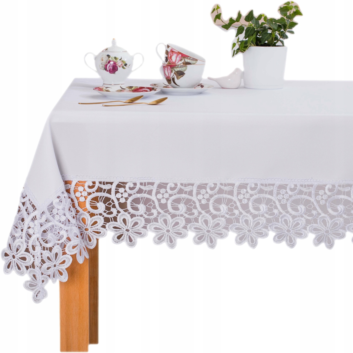 

Obrus z Gipiurą Plamoodporny Aur 115 Biały 140x240