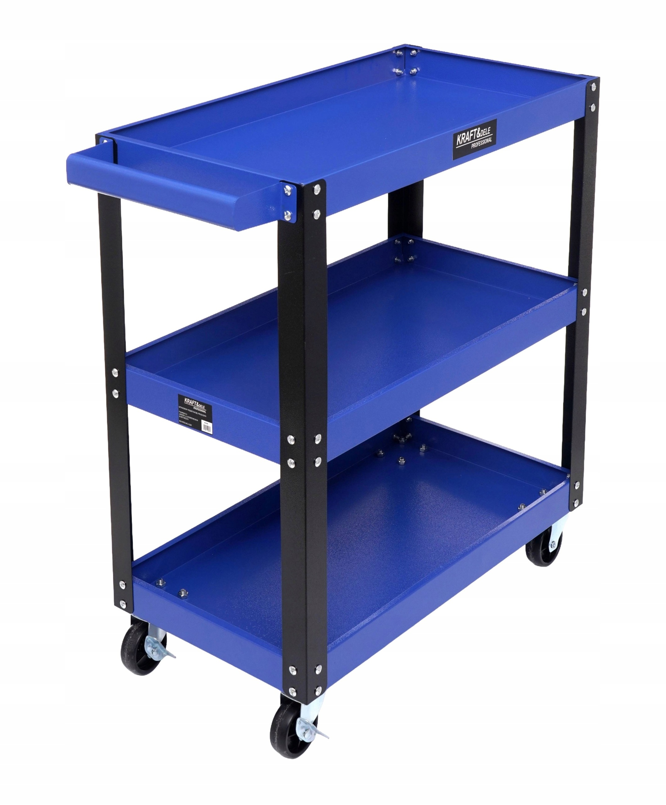 Modrý vozík na nářadí s brzdou KD1066