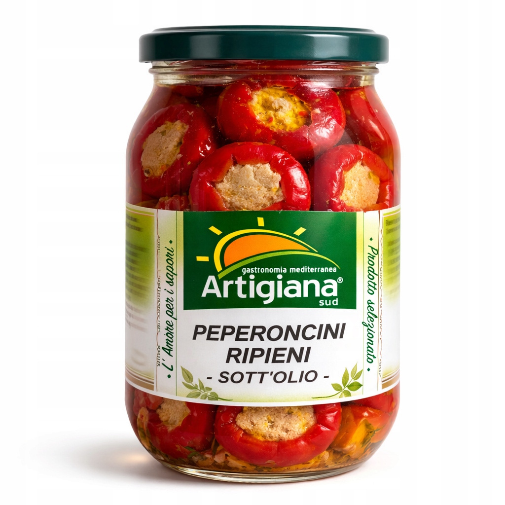 Levně Papričky plněné Peperoncini Ripieni 1 kg Artigiana antipasti svačinka
