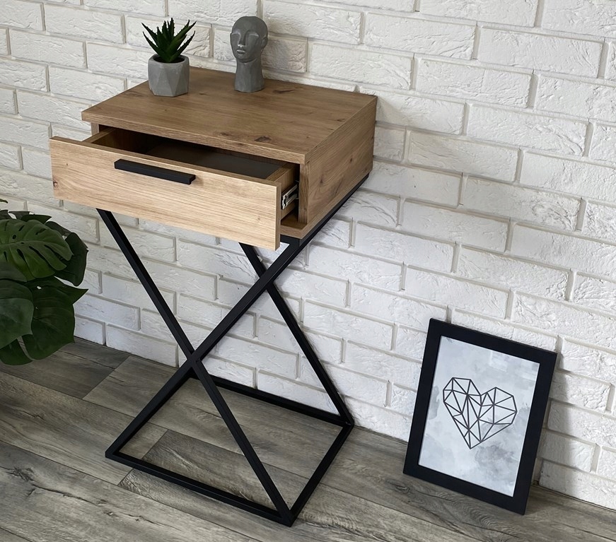 KONSOLA PRZEDPOKÓJ INDUSTRIALNA LOFT DĄB ARTISAN Marka Meblano