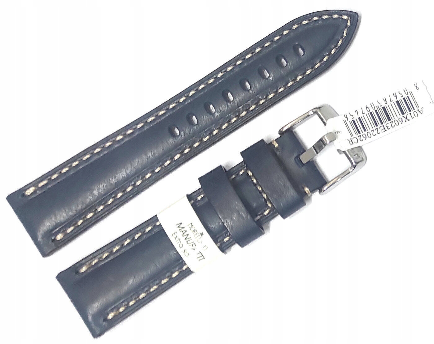 Modrý Kožený Měkký Italský Řemínek Na Hodinky Morellato Carra 22 mm X60