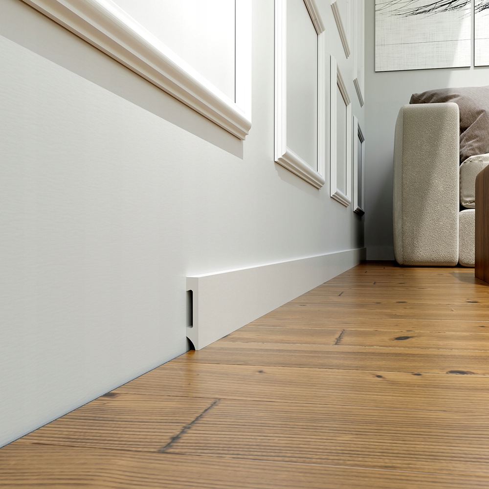 Listwa Przypodłogowa biała LCL-10 Poliuretan 7,5cm