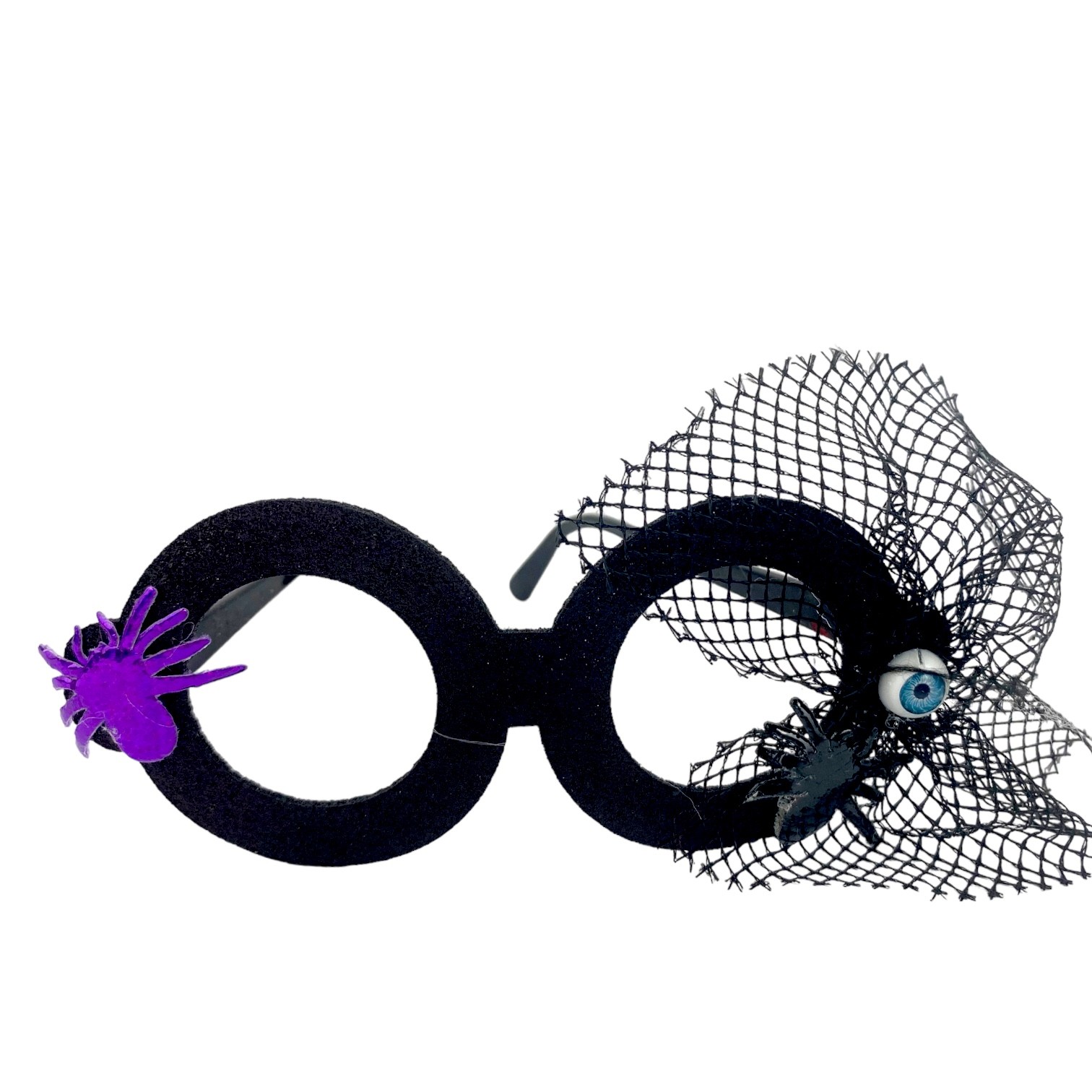 Okulary WIEDŹMY Pajęczarki HALLOWEEN pajęczyna pająk oko Fotobudka Marka del-sol