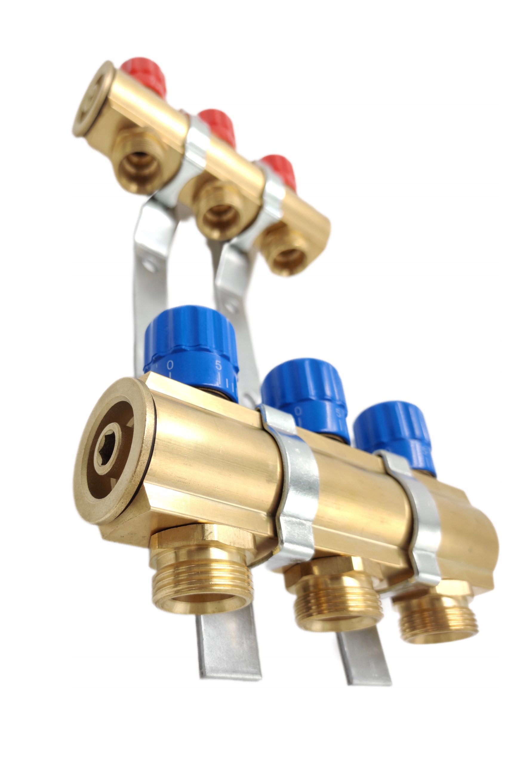 ROZDZIELACZ GRZEJNIKOWY 3 OBWODY Z ZAWORAMI