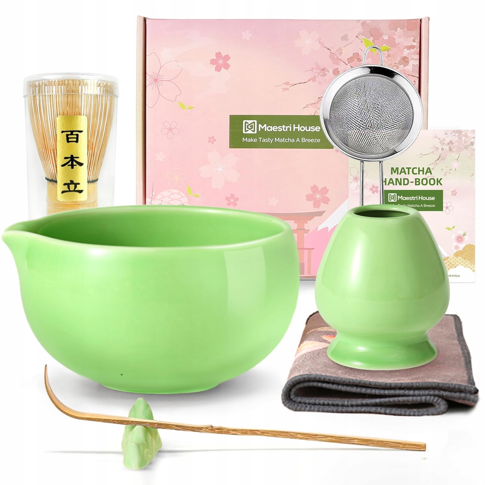 Kompletní sada pro přípravu Matcha Maestri House – 7 prvků