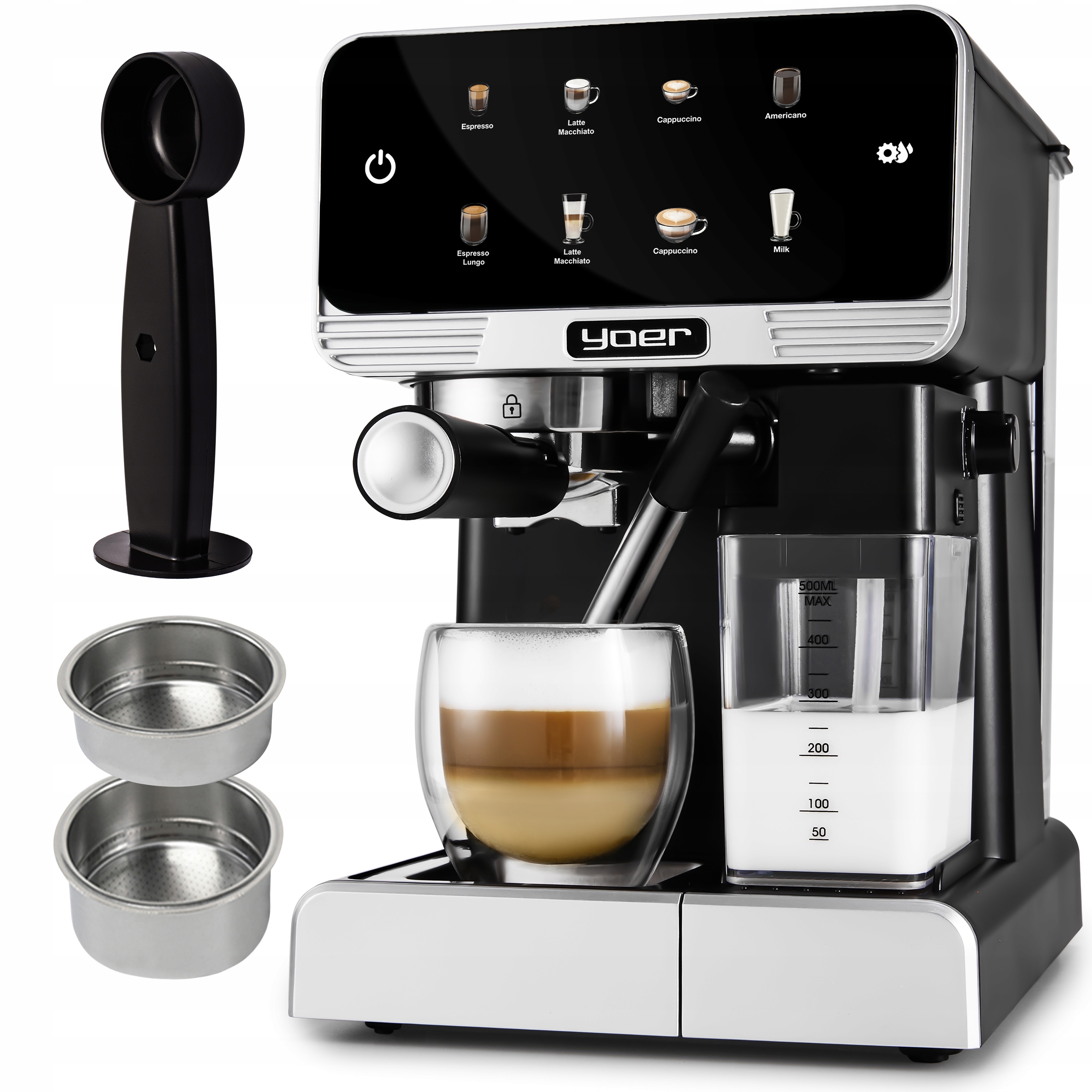 Kávovar Na Espresso Yoer Creamo Pro 20BAR 1350W Thermoblock Led