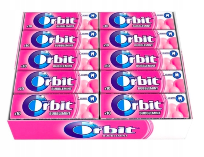 Levně Žvýkačka Orbit Bubblemint 30 kusů