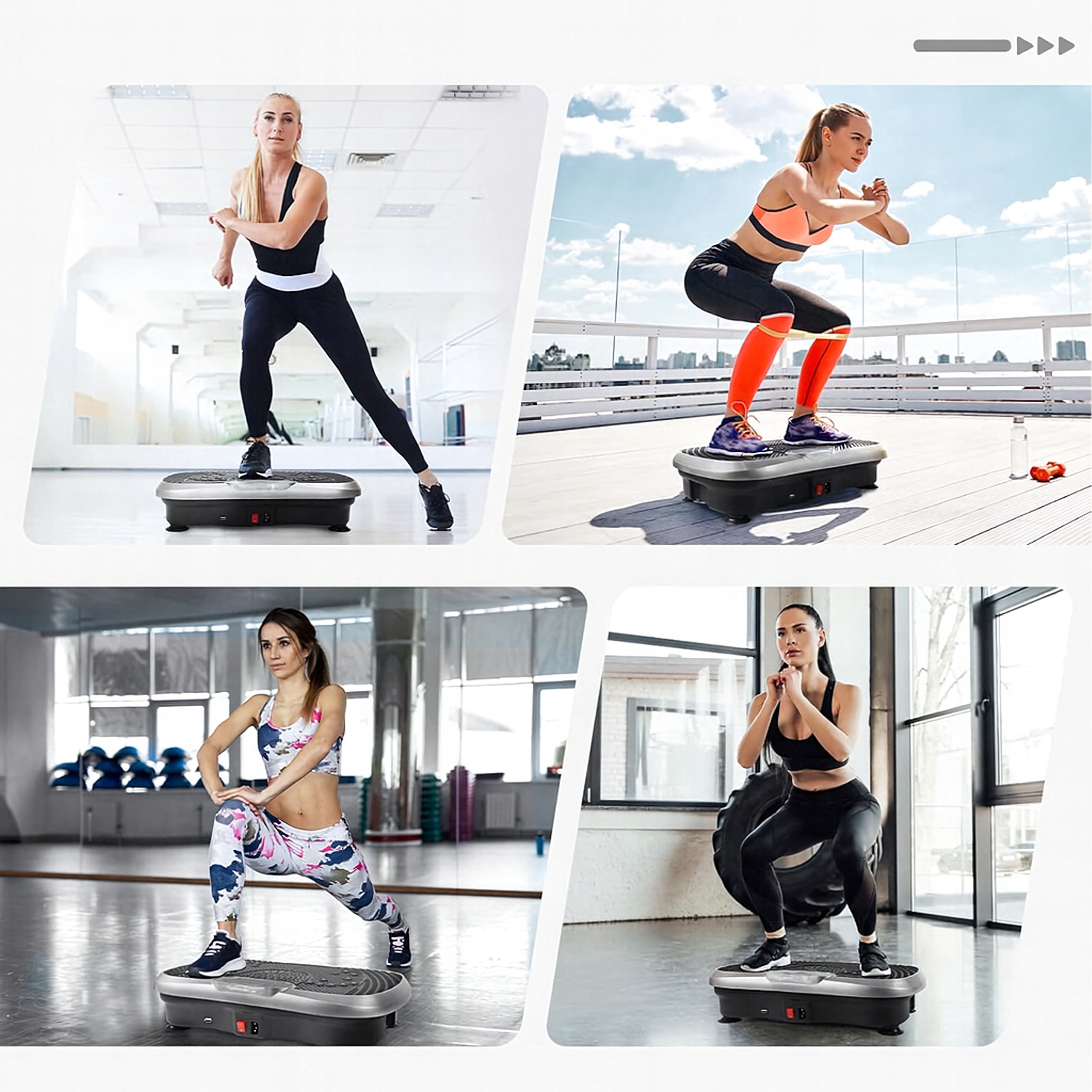 Vibrační vibrační tréninková platforma Masážní Přístroj s dálkovým ovládáním 150 kg