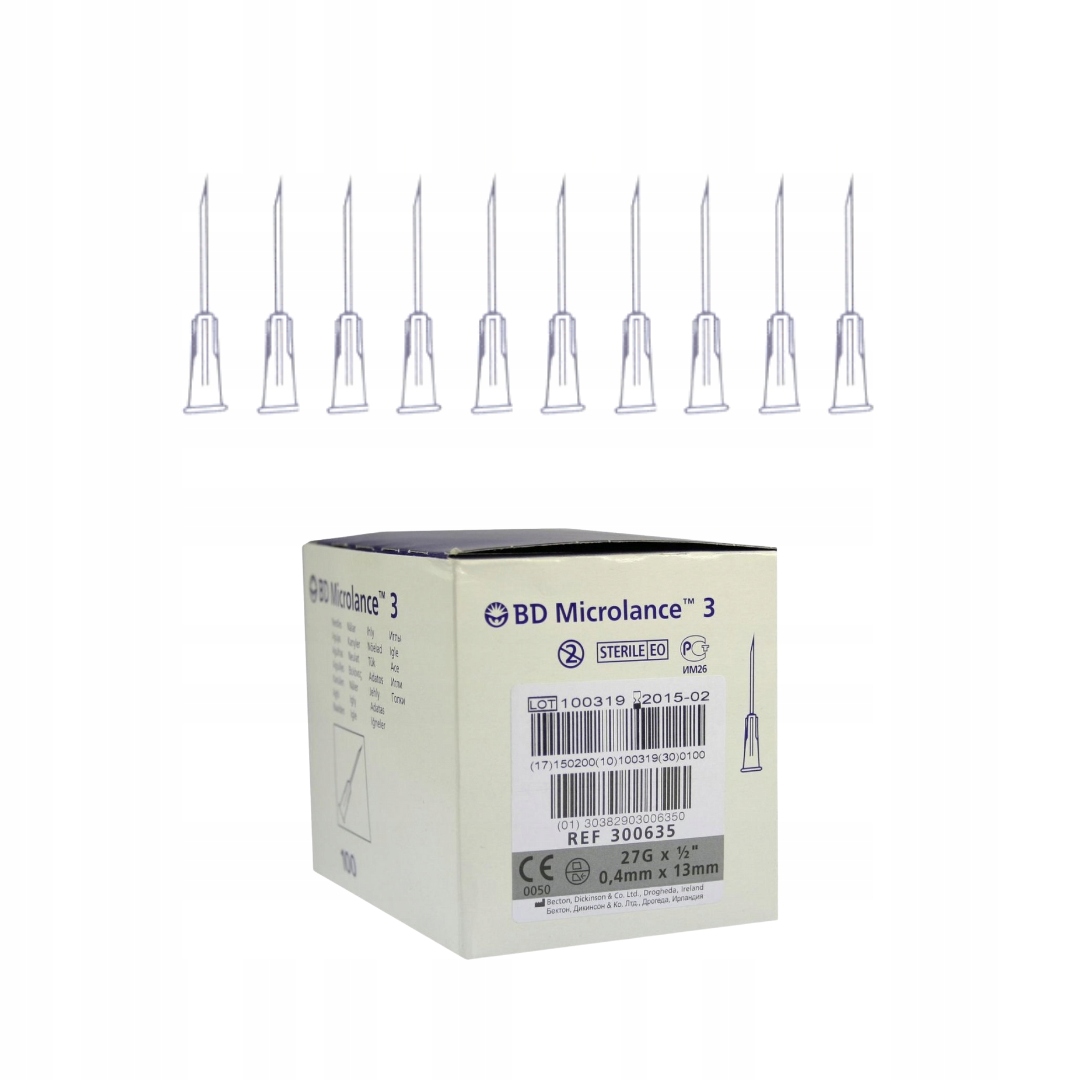 

Igły do mezoterapii Bd Microlanc 27G 0,40x13 10szt
