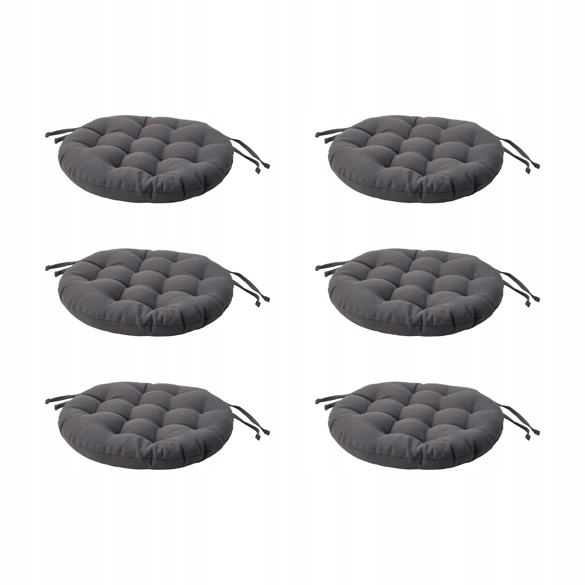 6 ks Vippart Polštář na židli tmavě šedý 38 cm