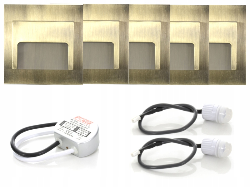 Sada schodišťových svítidel Halogen Led 5x senzory