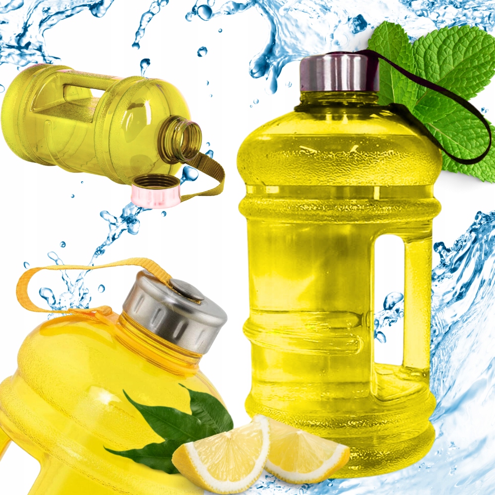 Butelka Kanister Na Wodę Bidon Sportowy Na Siłownie Stal Bpa Free 2,2L