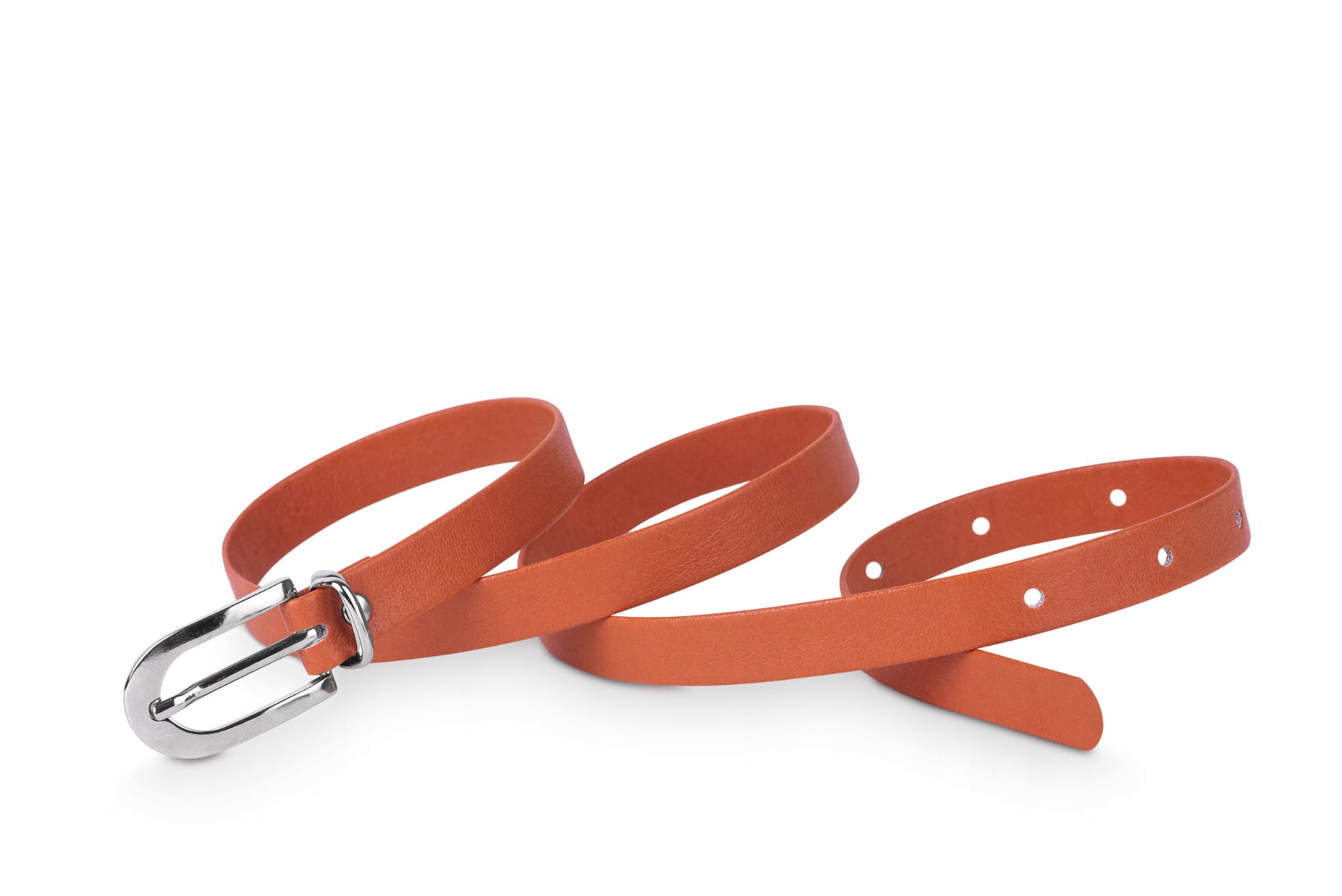 

Pasek damski klasyczny pomarańczowy mat 1,5 cm