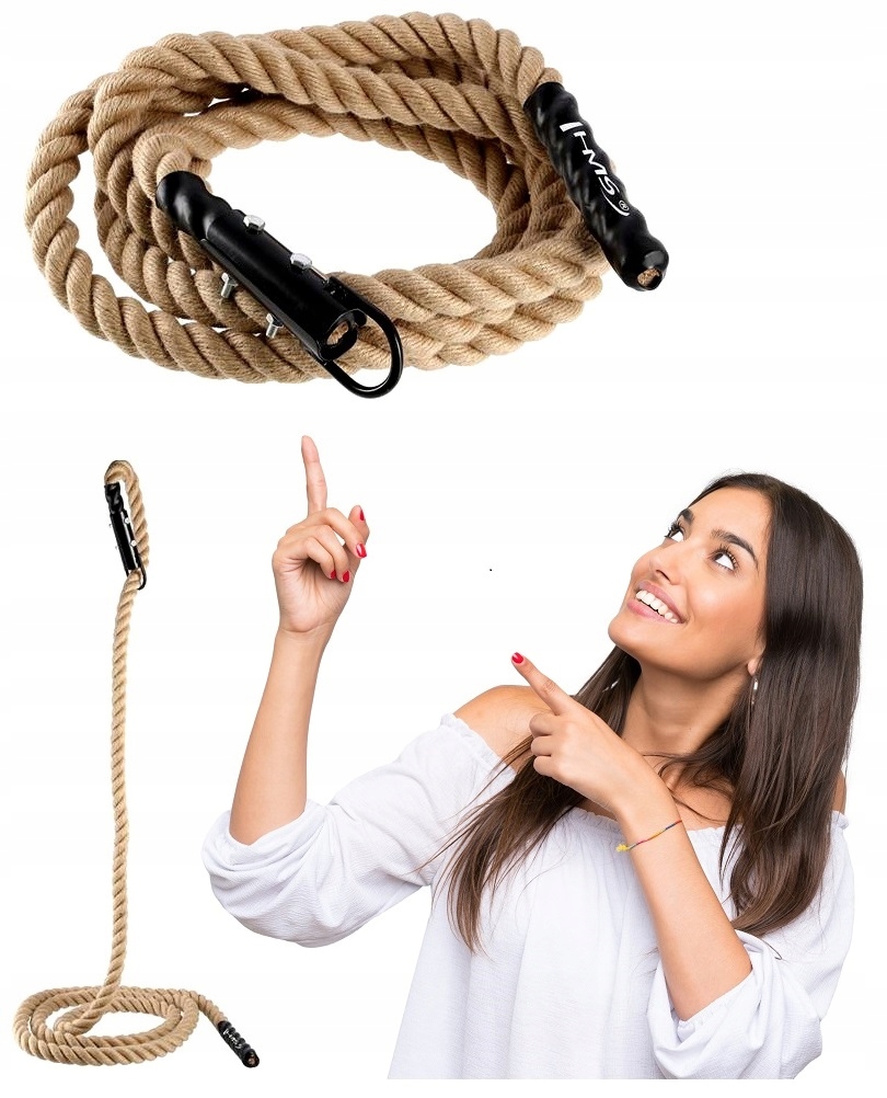 Hms Jutové lano pro silový trénink lezení 5M RP05 Béžová