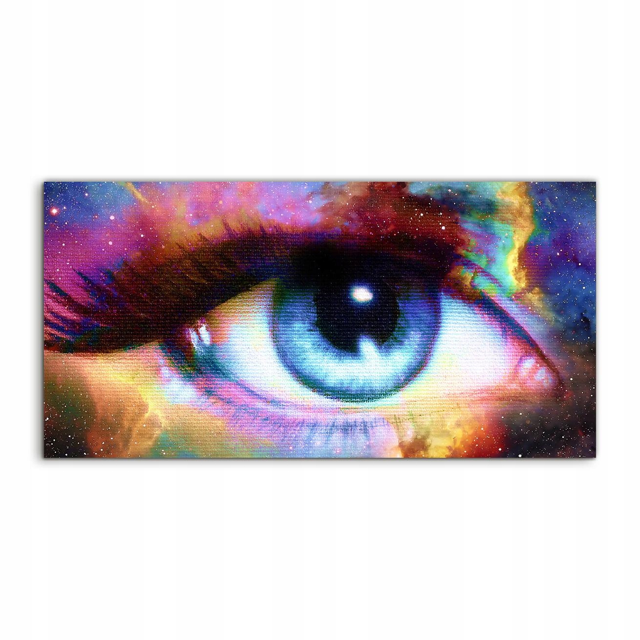 Akrylový fotoobraz 140x70 na stenu Žena Oko Vesmír