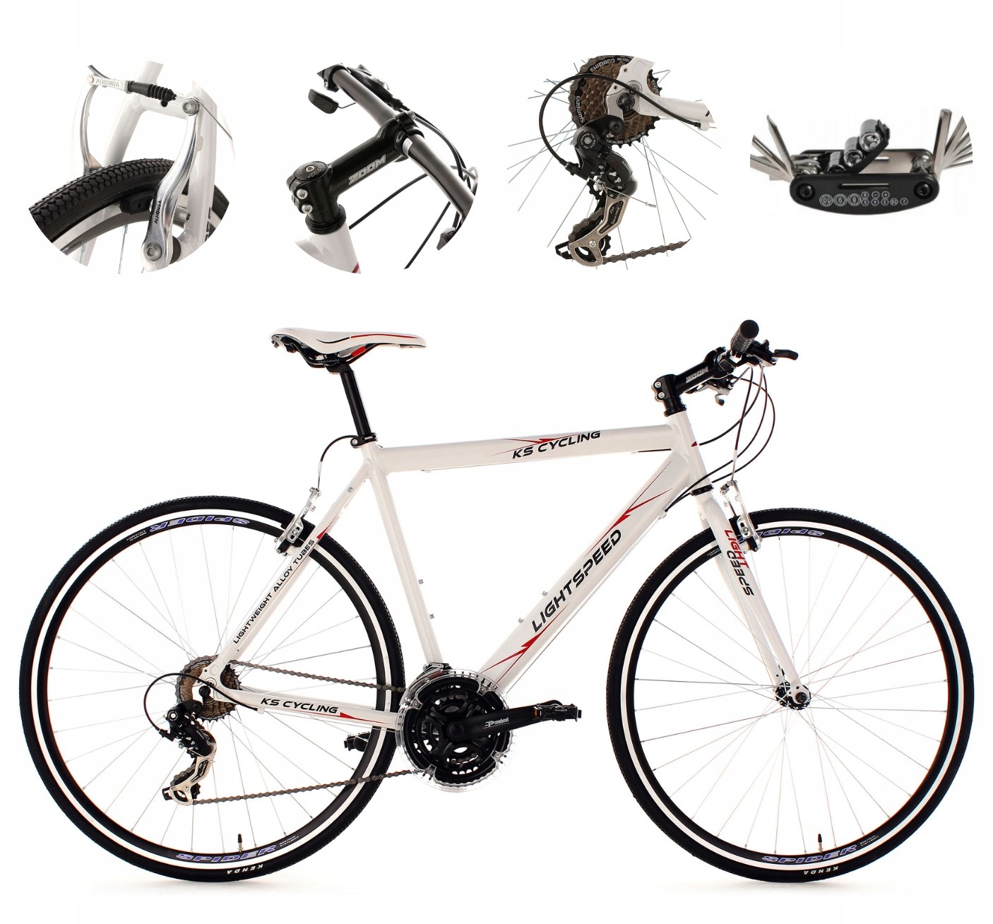 Pánské silniční kolo 28 Hliníkové Silniční kolo V Brake Závodní Lehké 24 palců