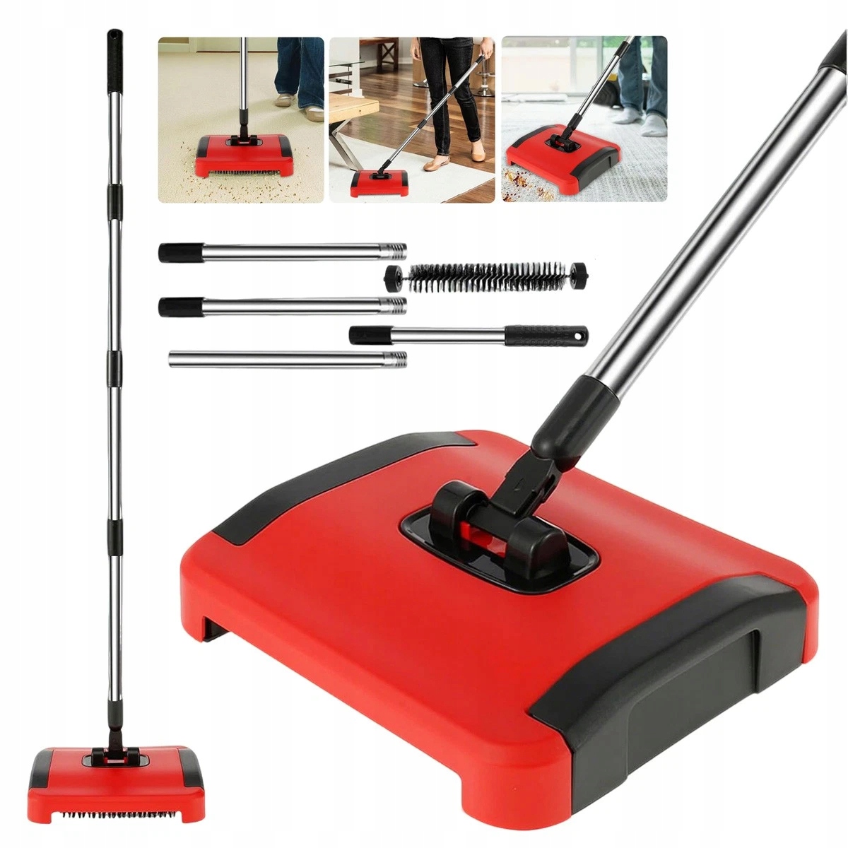 Levně Vysavač Bezdrátový Bezsáčkový Vertikální Bordový Kovový Ruční