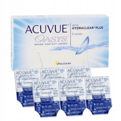 

Soczewki Acuvue Oasys 6 szt Bc 8,4 moc: +6,00