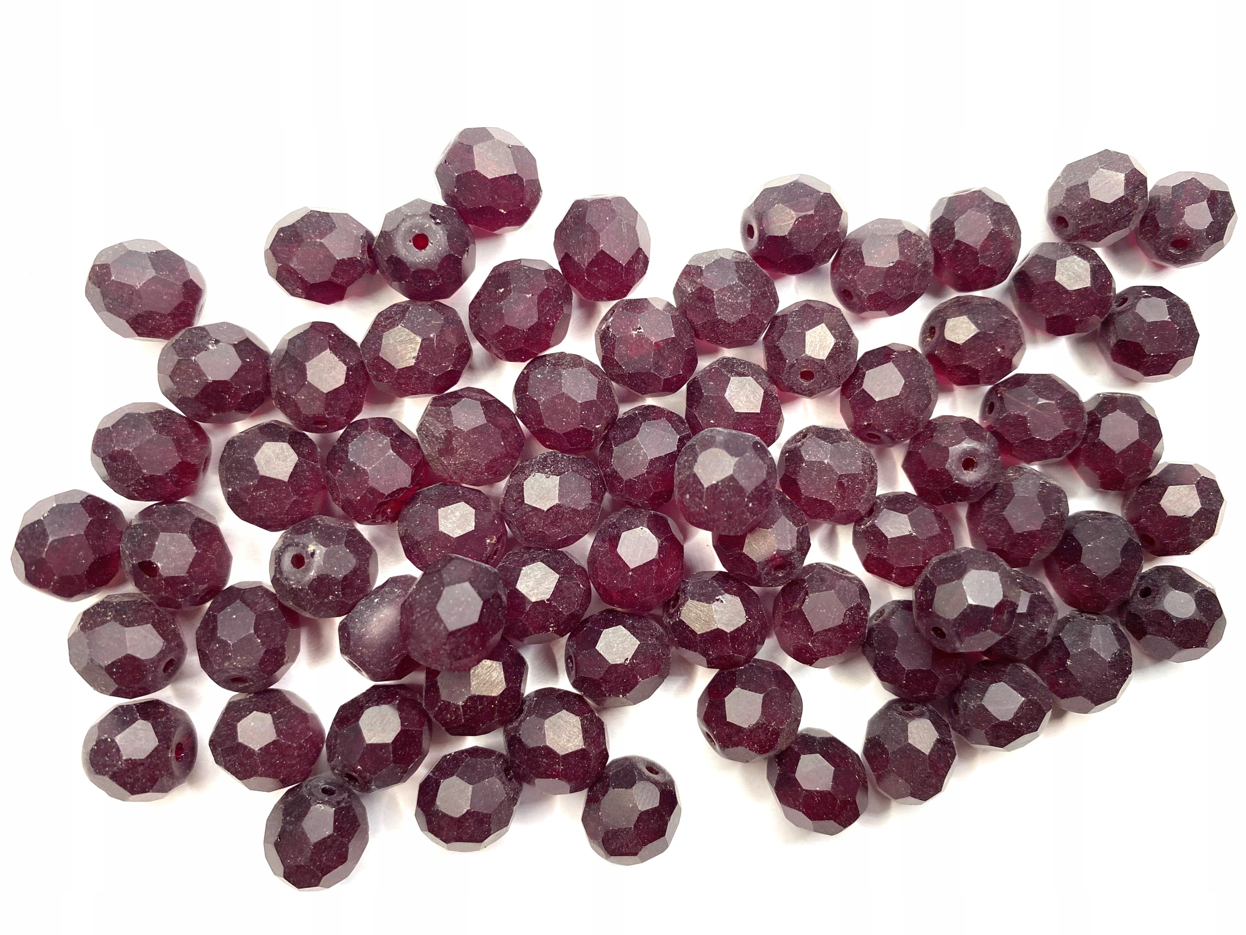 Koraliki Szklane Ciemna Wiśnia 10 mm 40szt. 355