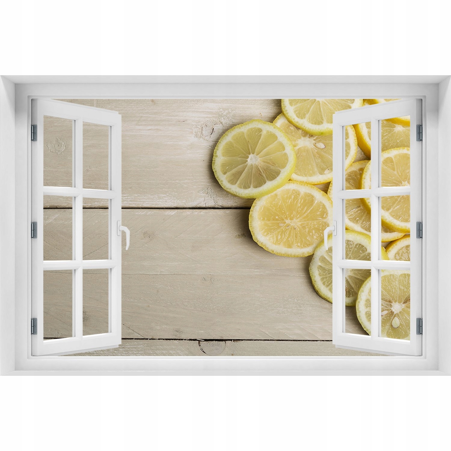 

Samoprzylepna Naklejka Okno Cytryny drewno 90x60