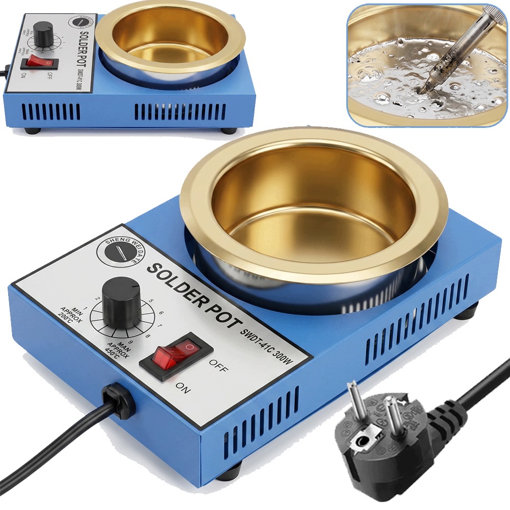 Pájecí kelímek s vanou 100 mm 1200 g 300 W 450 °C tavení cínu ocel
