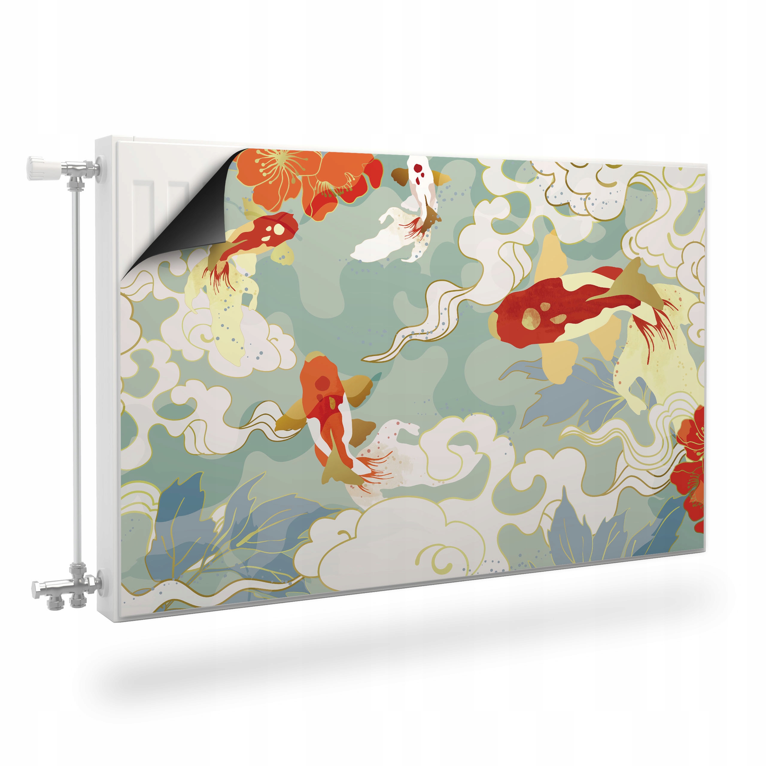 Magnetická Krytka Na Radiátor Kapry Koi Květiny Styl Glamour Magnet 120x60