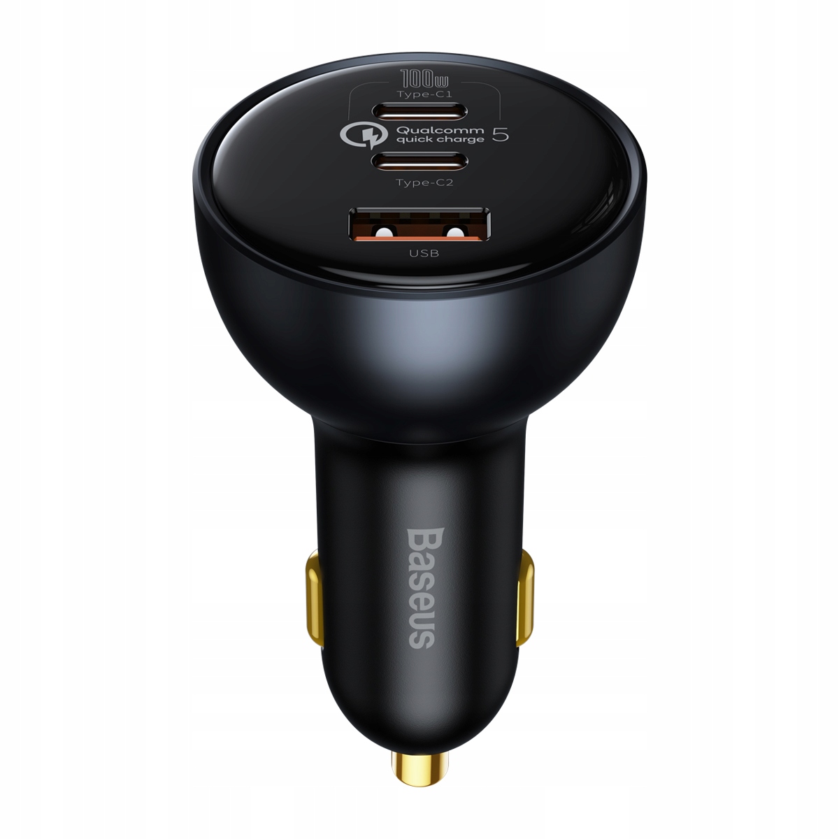 Baseus Ładowarka samochodowa - USB + 2xTyp C - QC5 PD 160W z kablem Typ C